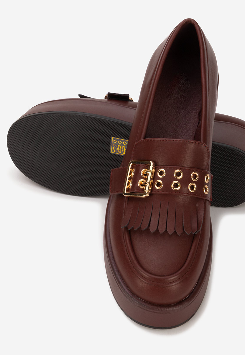 Mocassini donna platform Magie granata