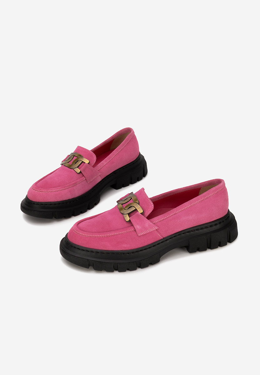 Mocassini pelle Haza V4 fucsia
