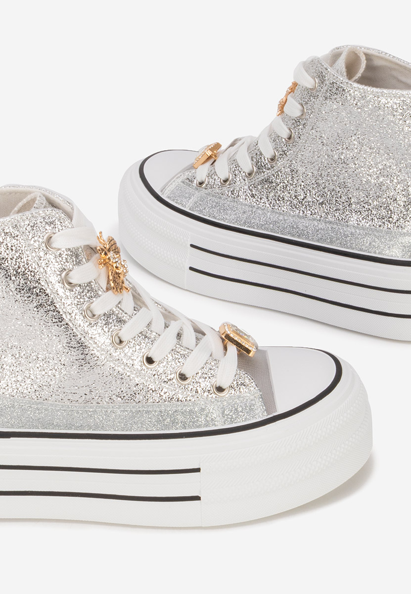 Scarpe da ginnastica con piattaforma Trixy argento