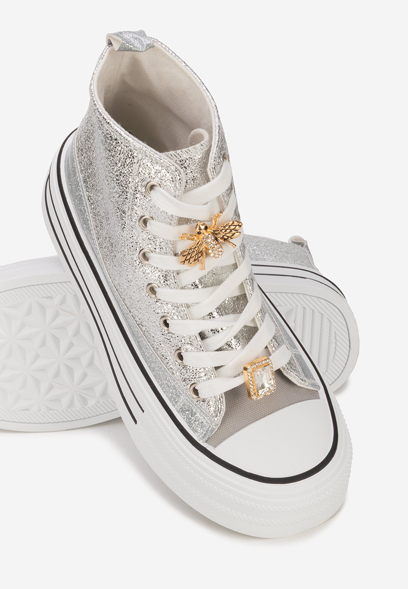 Scarpe da ginnastica con piattaforma Trixy argento