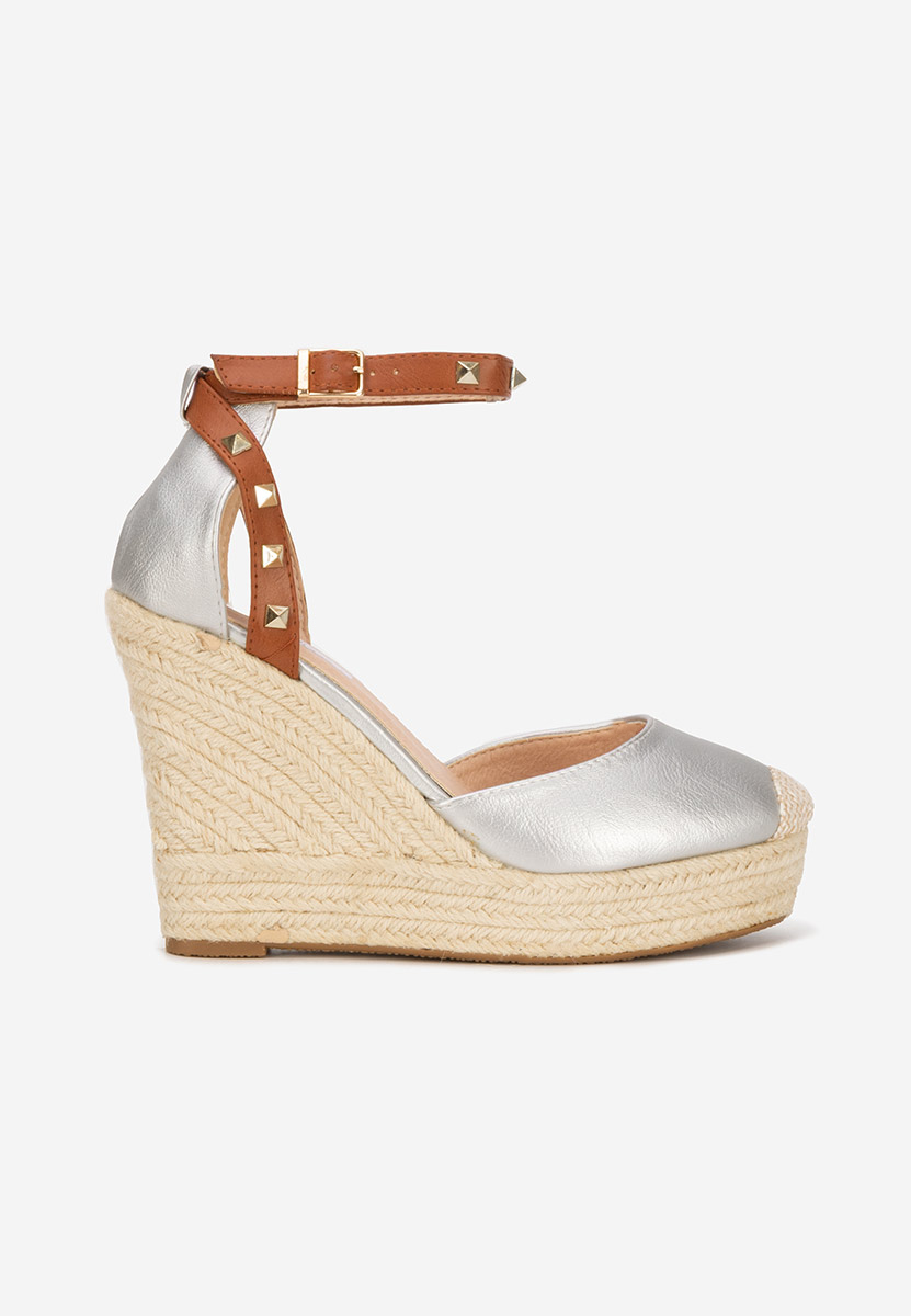 Sandali con zeppa Riviella Argento