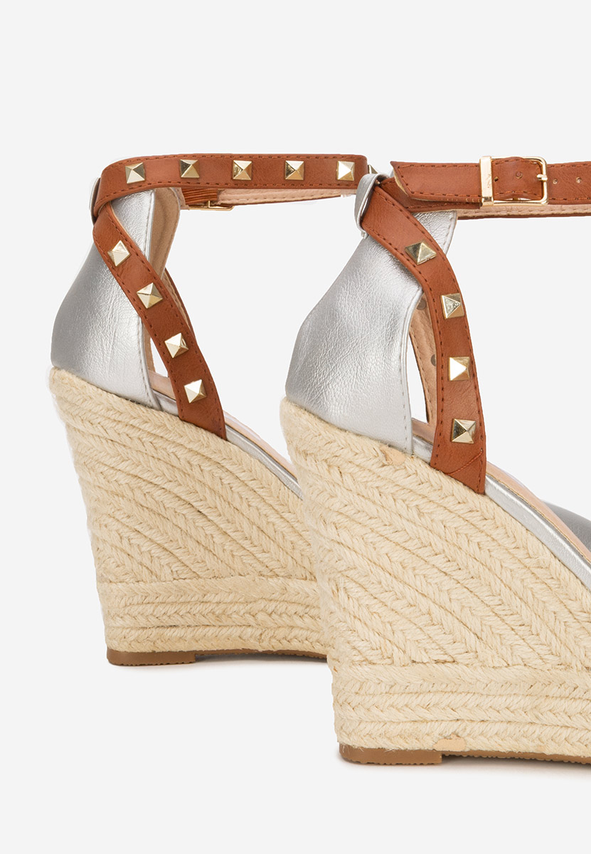 Sandali con zeppa Riviella Argento