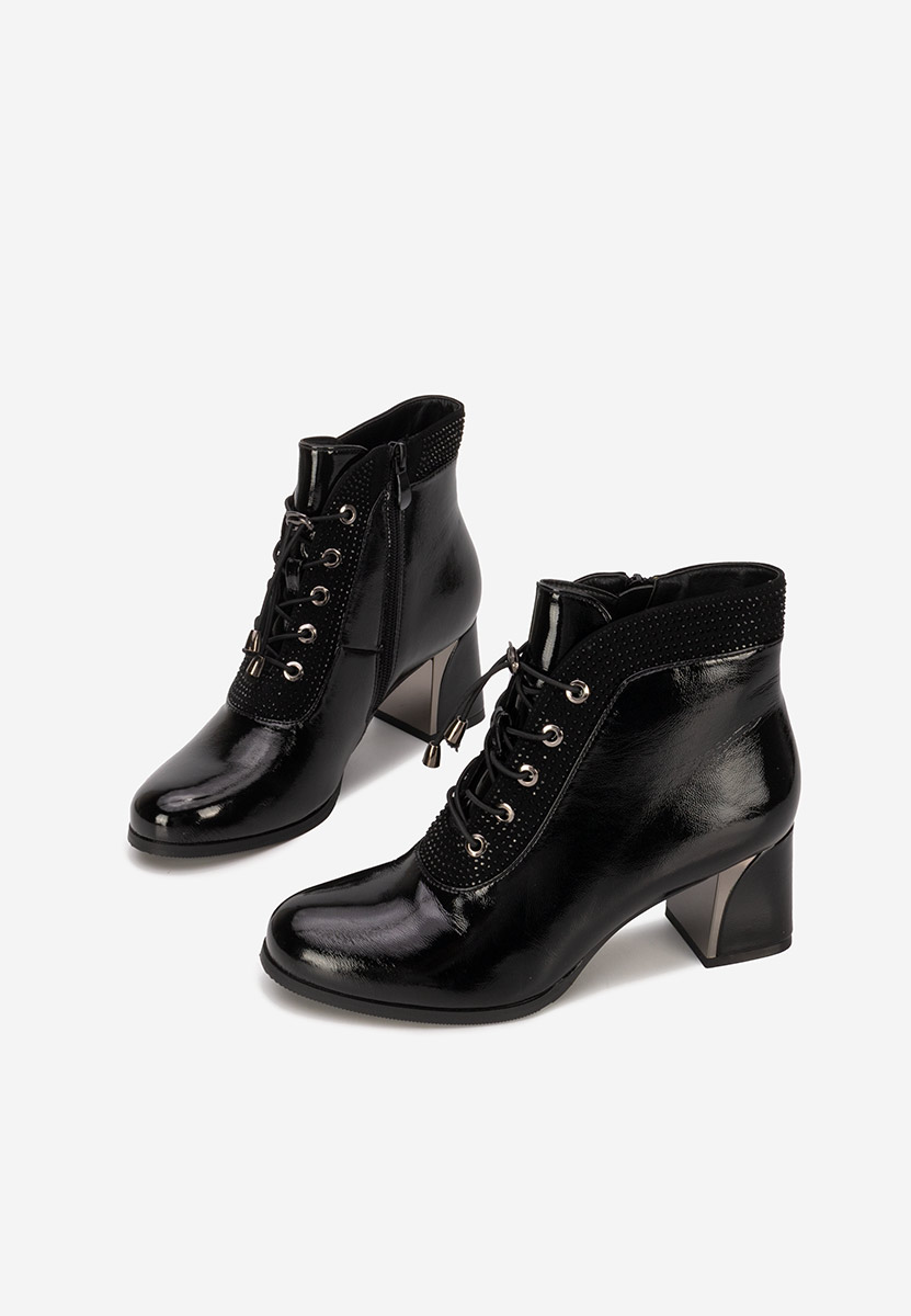 Stivaletti con tacco Larae nero