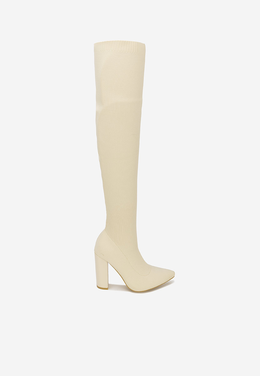 Stivali sopra il ginocchio Beige Herrera