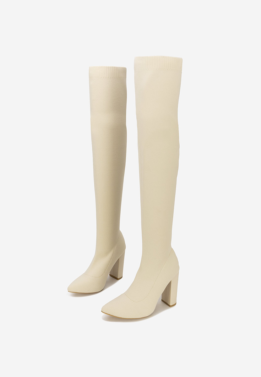 Stivali sopra il ginocchio Beige Herrera