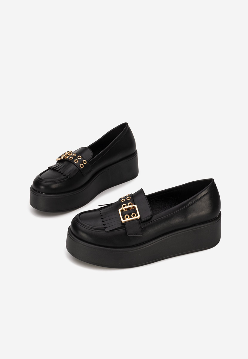 Mocassini donna platform Magie nero
