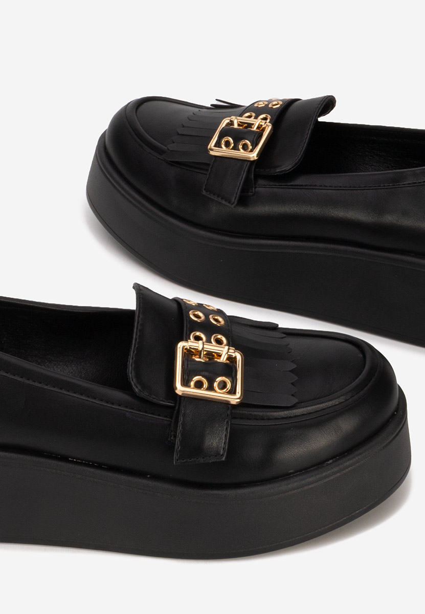 Mocassini donna platform Magie nero