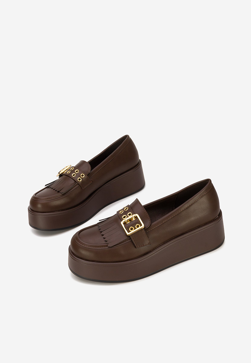 Mocassini donna platform Magie marrone