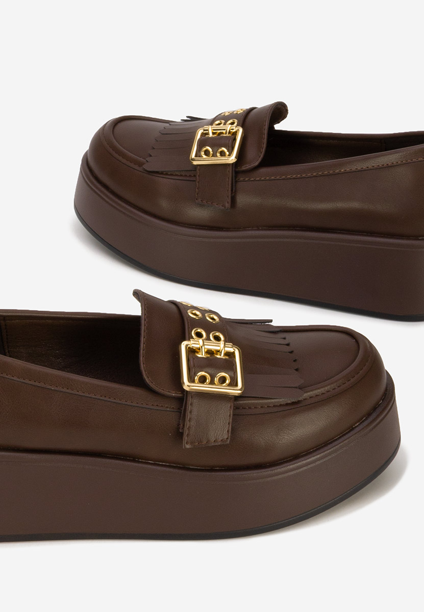 Mocassini donna platform Magie marrone