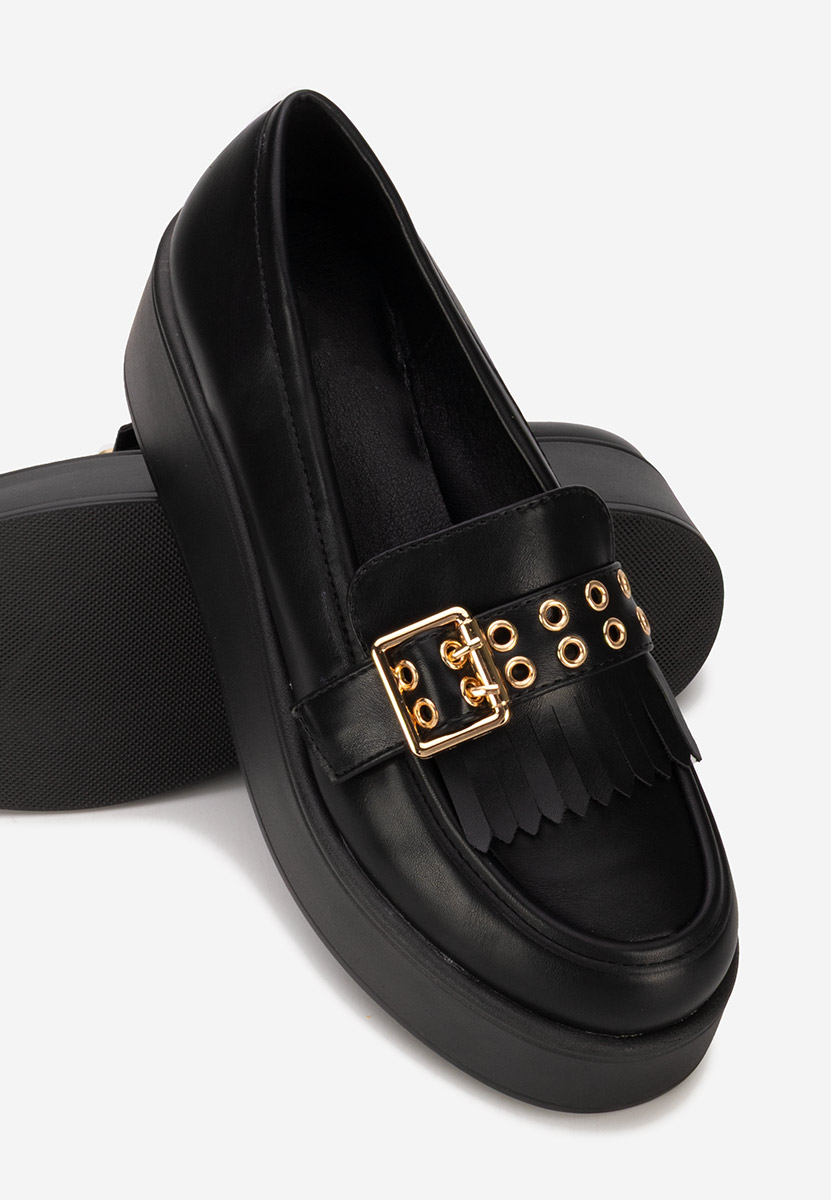 Mocassini donna platform Magie nero