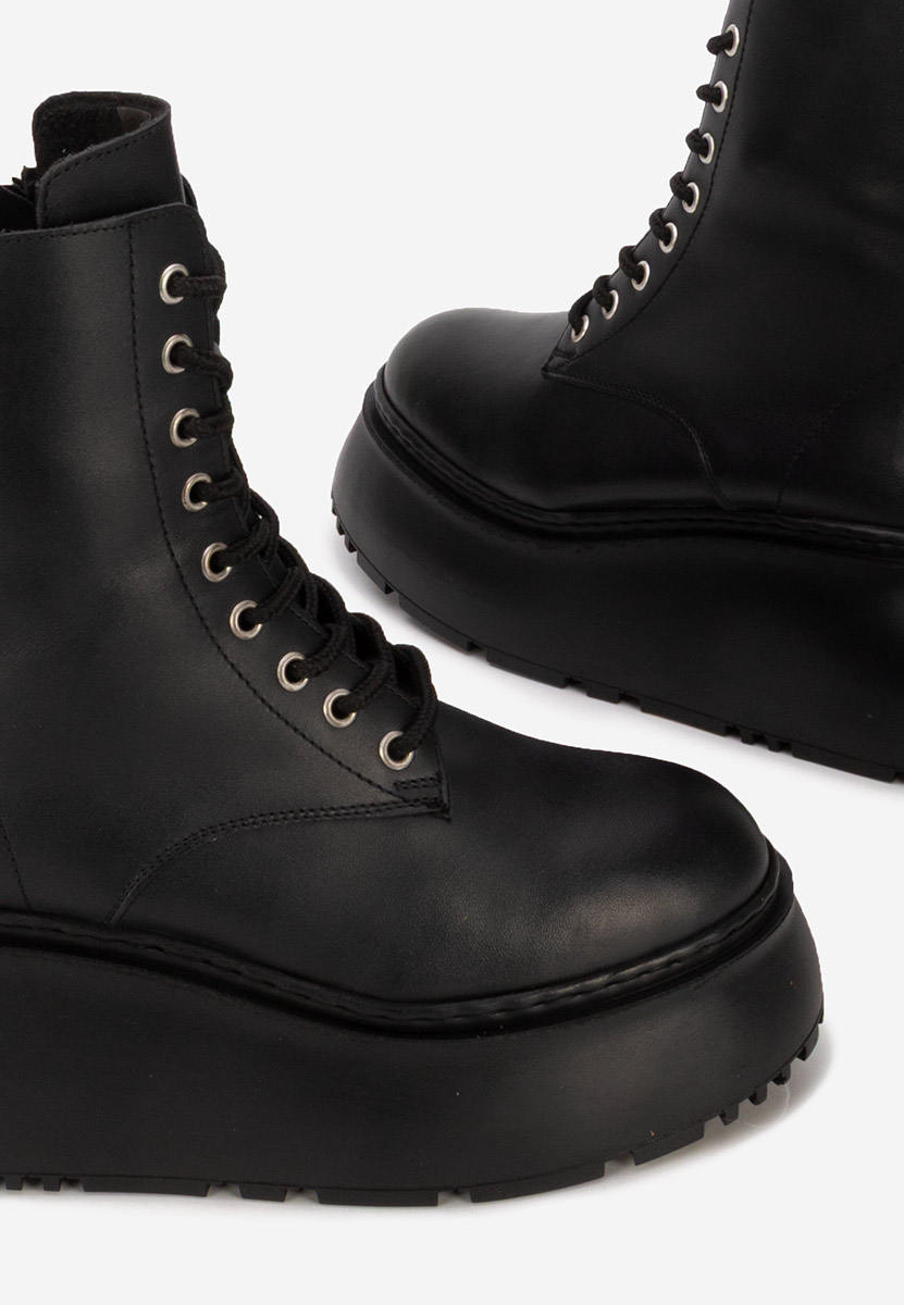 Stivaletti con plateau Luisena nero