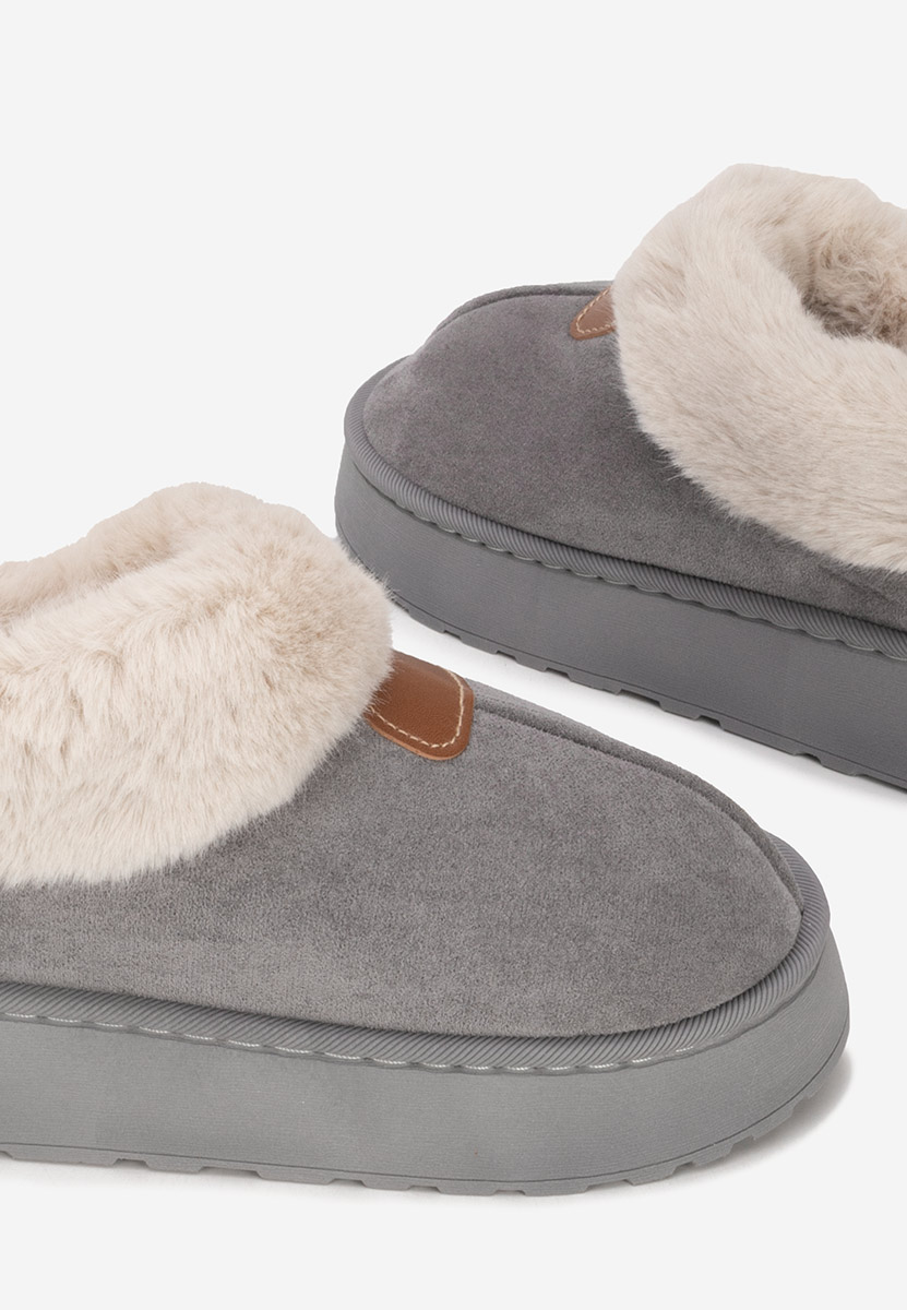 Stivaletti con plateau Elarva grigio