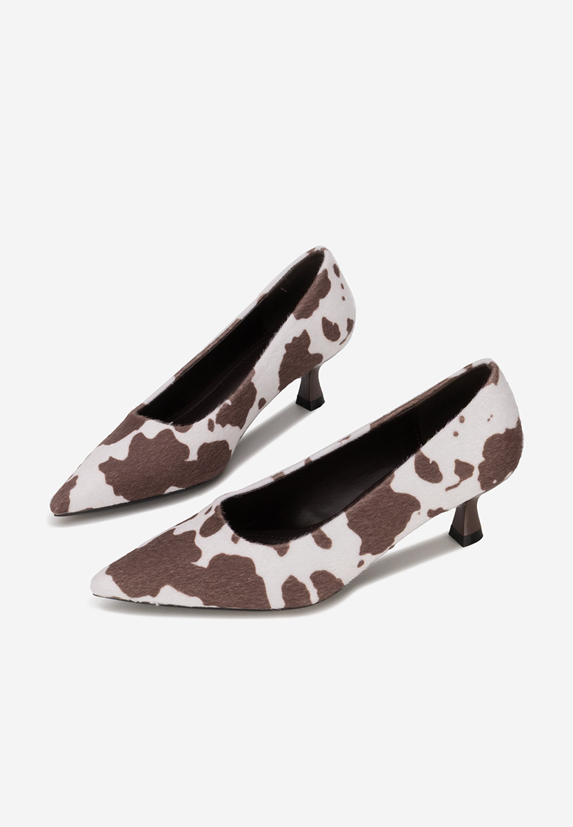 Décolleté tacco basso Glimera animal print