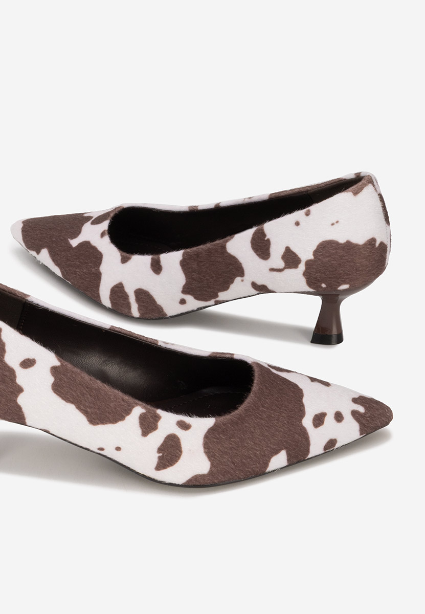 Décolleté tacco basso Glimera animal print