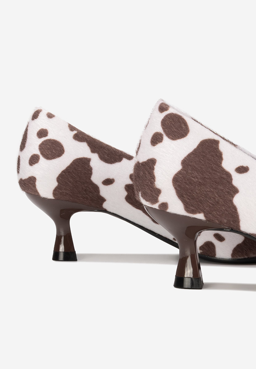 Décolleté tacco basso Glimera animal print