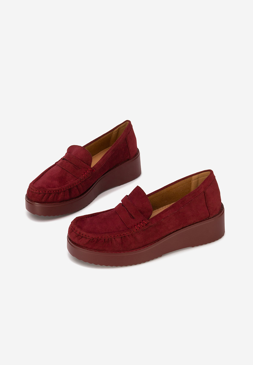 Mocassini donna platform Snuvia granata