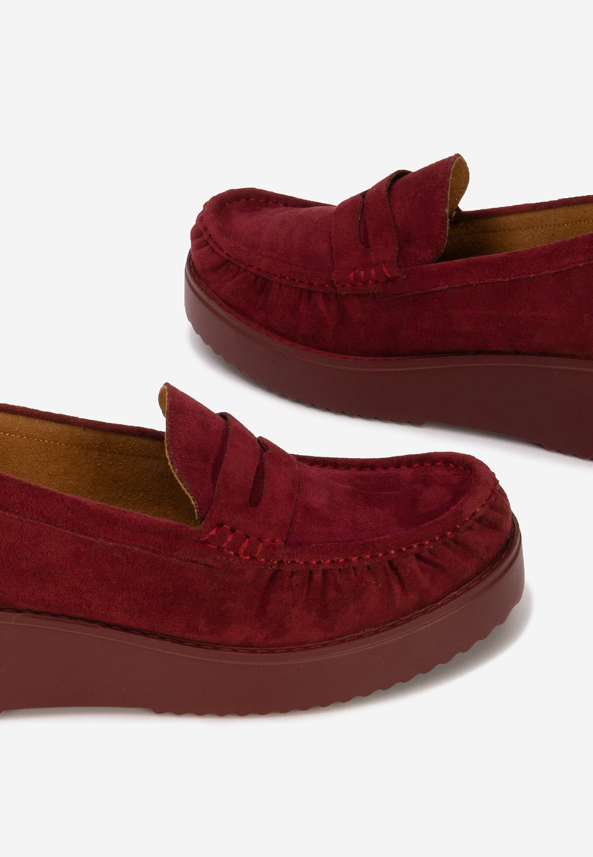 Mocassini donna platform Snuvia granata