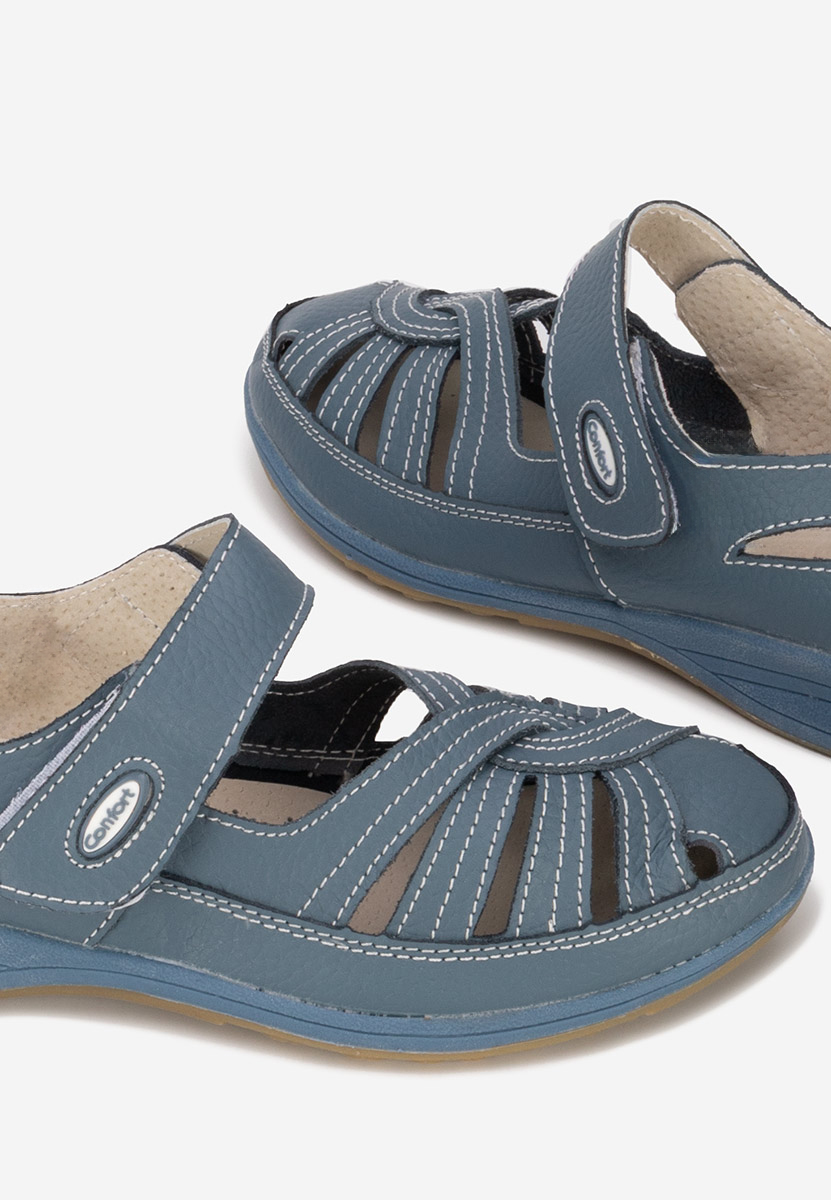 Ballerine pelle Parina blu