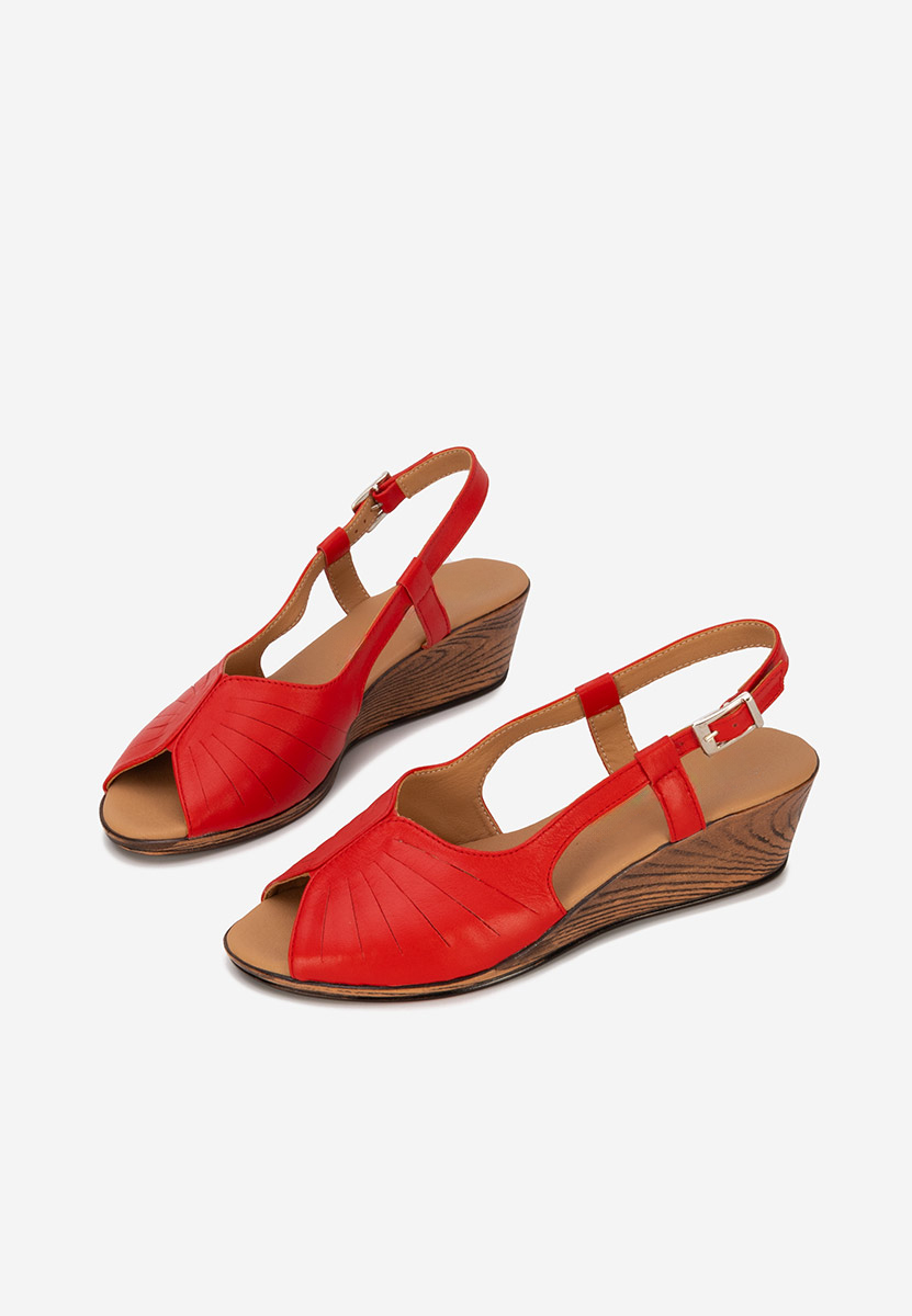 Sandali con suola ortopedica Lovara rosso