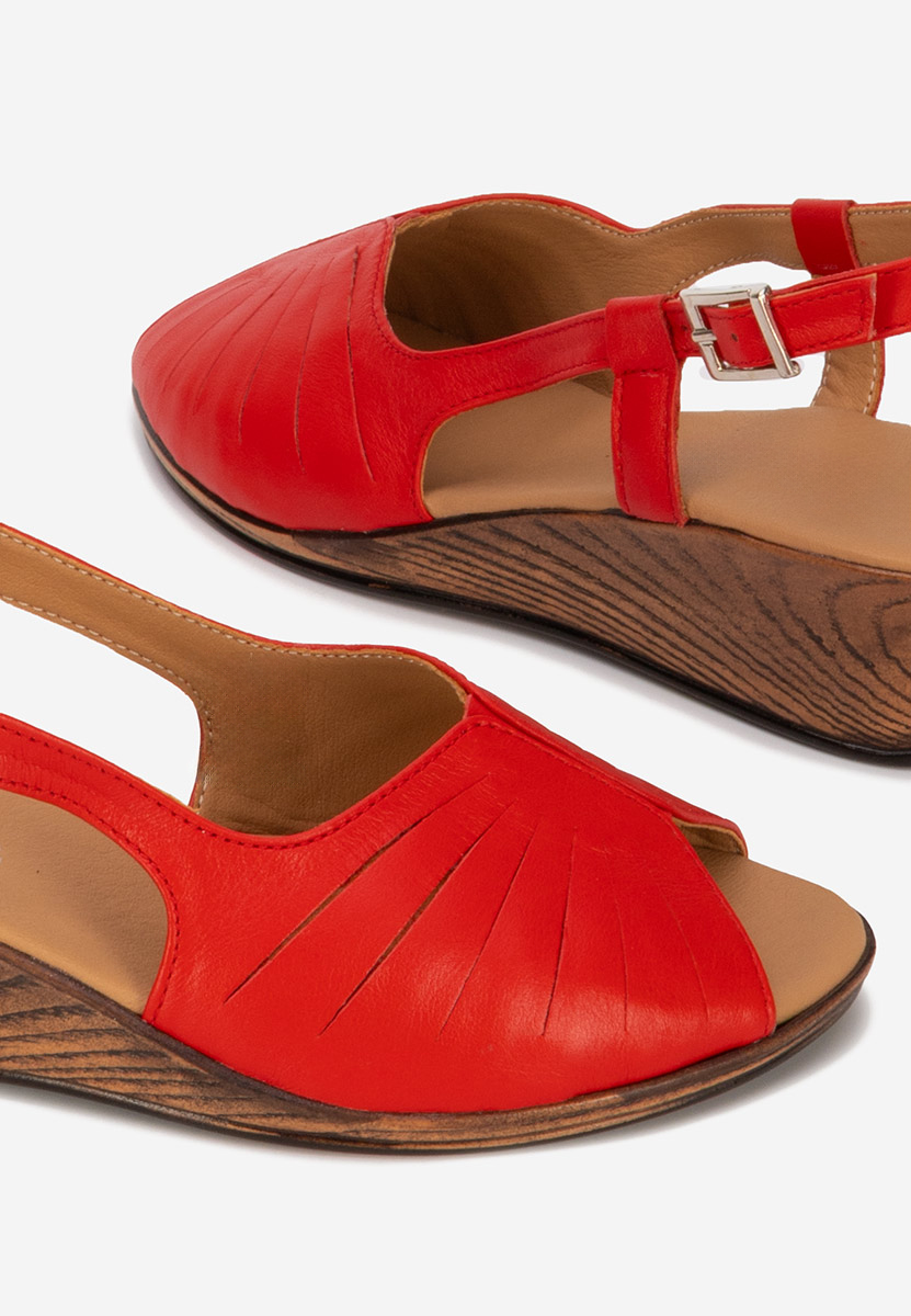 Sandali con suola ortopedica Lovara rosso