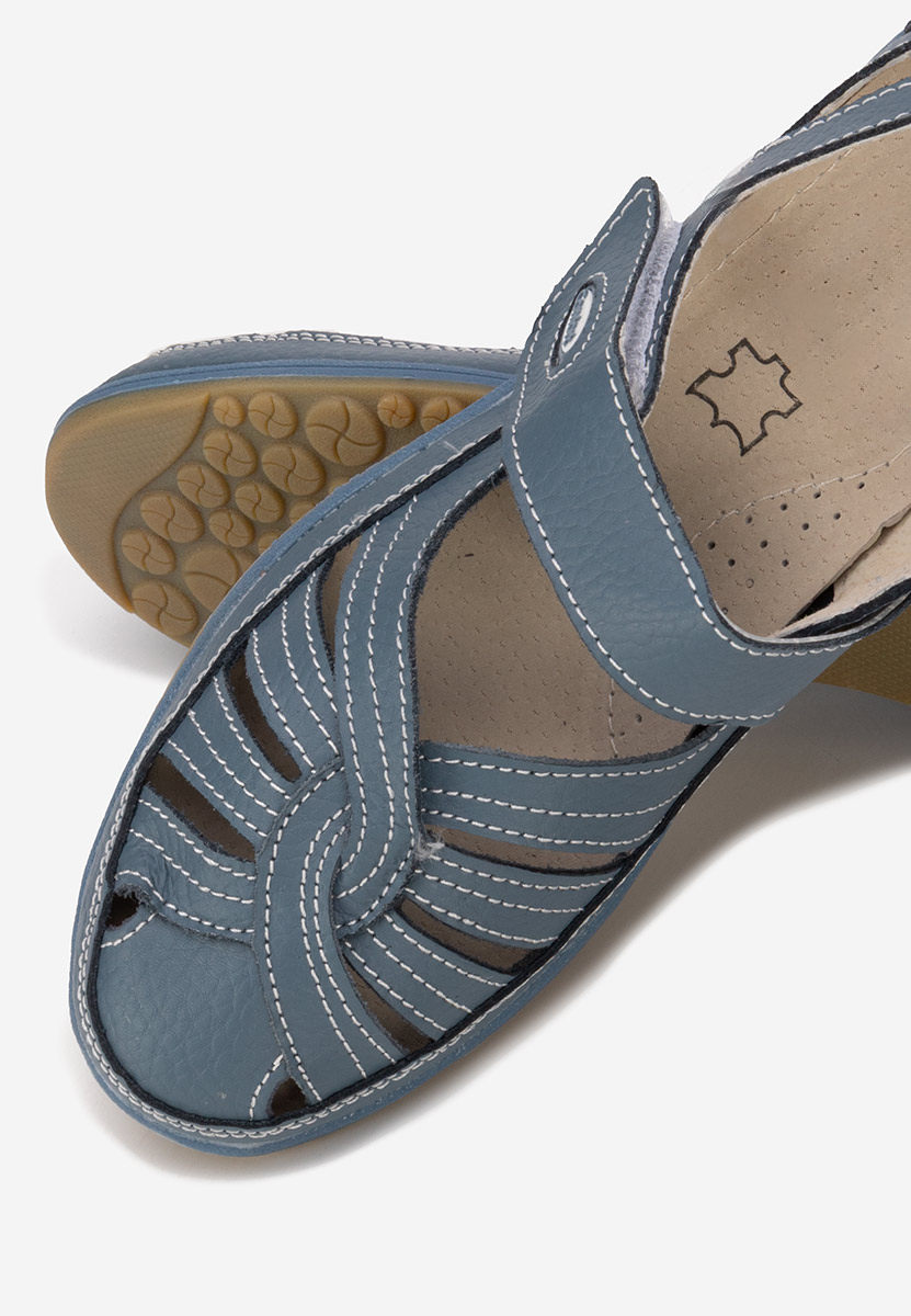 Ballerine pelle Parina blu