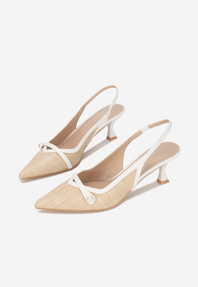 Décolleté tacco basso Clemenia V3 beige