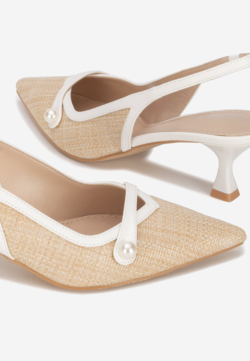 Décolleté tacco basso Clemenia V3 beige