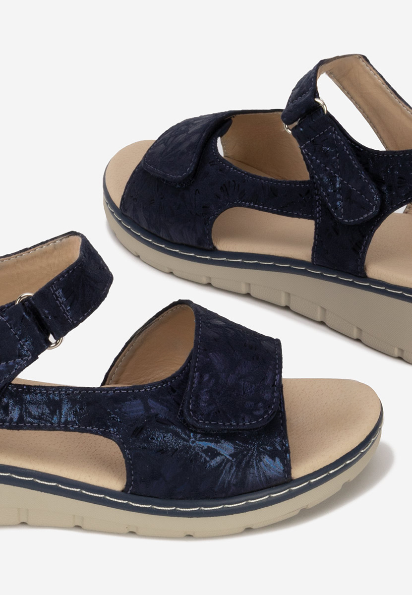 Sandali con zeppa Alsanda Blu marine