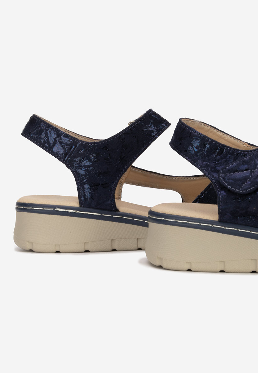 Sandali con zeppa Alsanda Blu marine