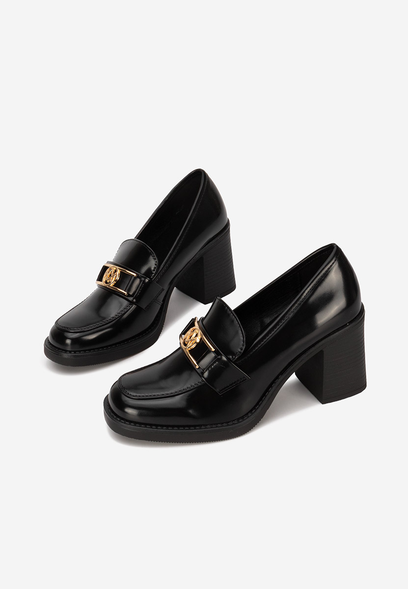 Mocassini con tacco Selira nero