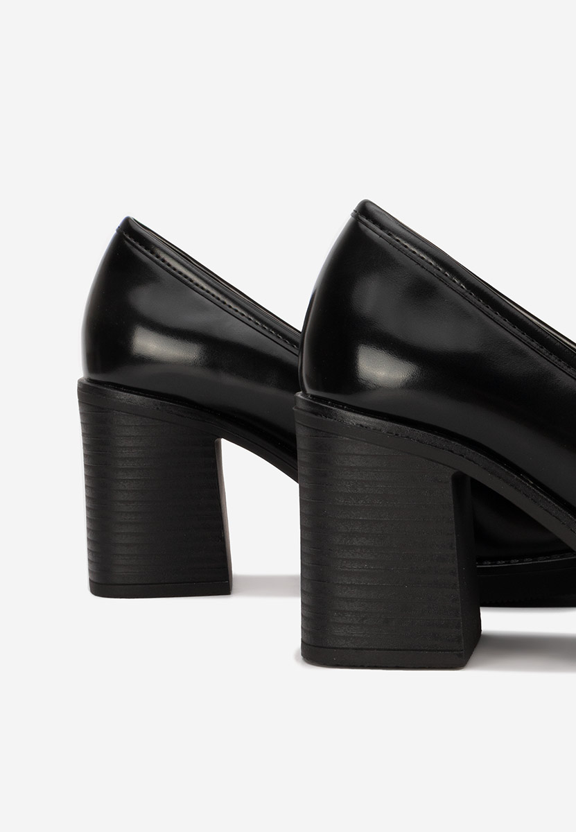 Mocassini con tacco Selira nero