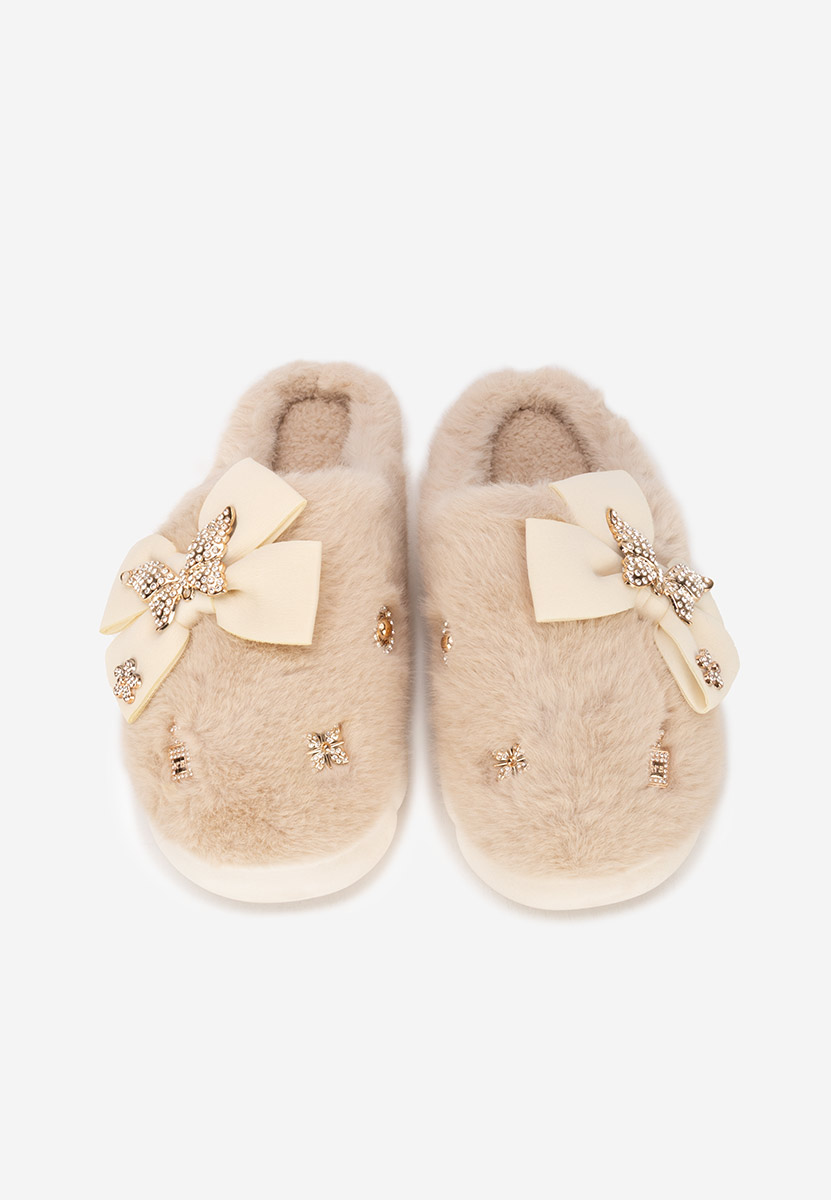 Pantofola donna invernale Solenis beige