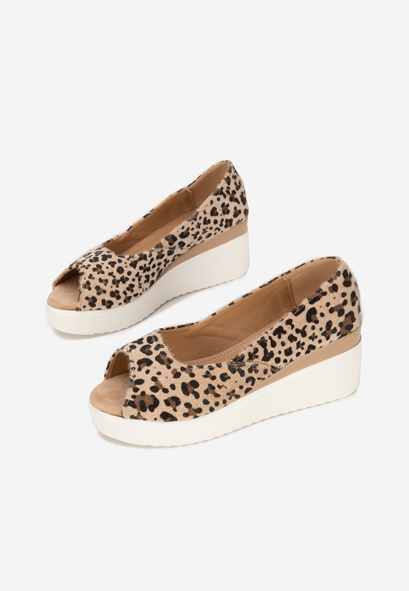 Scarpe con zeppa Luannsa leopardi