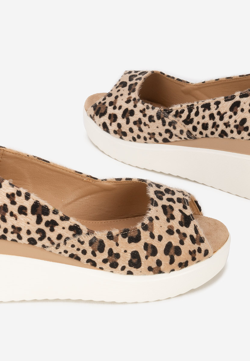 Scarpe con zeppa Luannsa leopardi