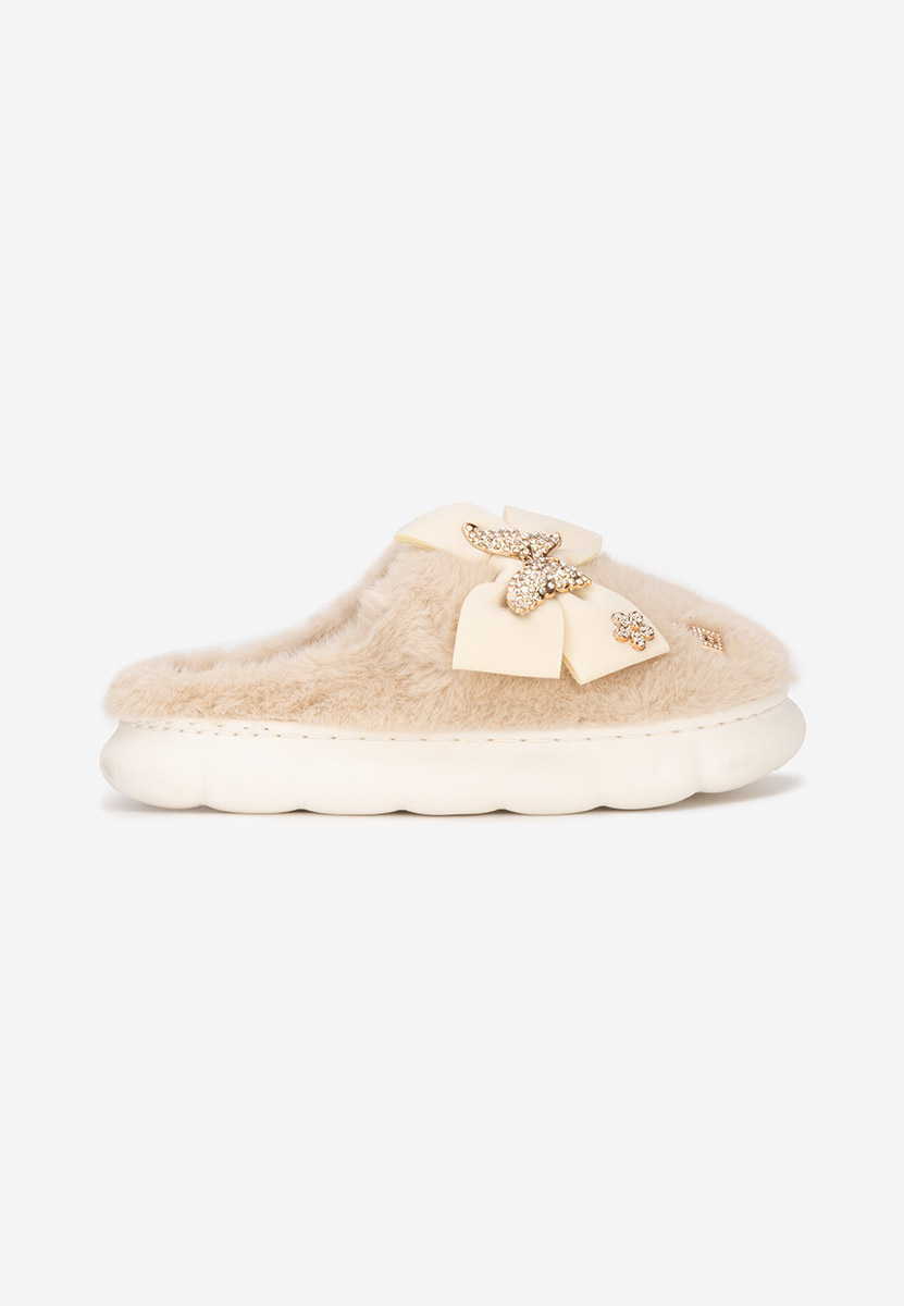 Pantofola donna invernale Solenis beige