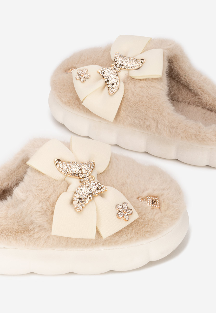 Pantofola donna invernale Solenis beige