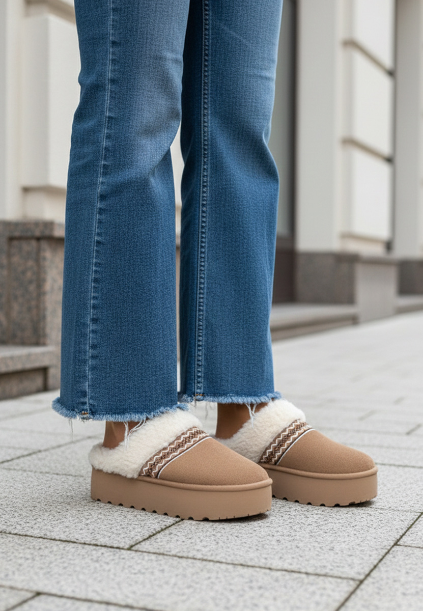 Zoccoli con zeppa Anelisse cachi