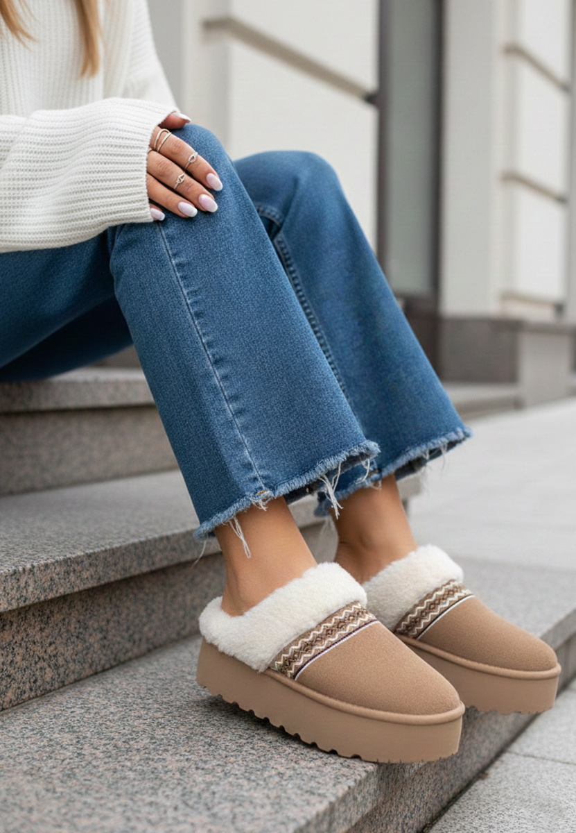 Zoccoli con zeppa Anelisse cachi