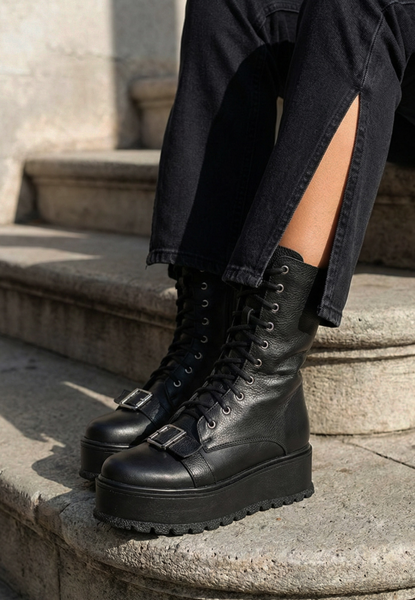 Stivaletti in pelle Sorelia nero