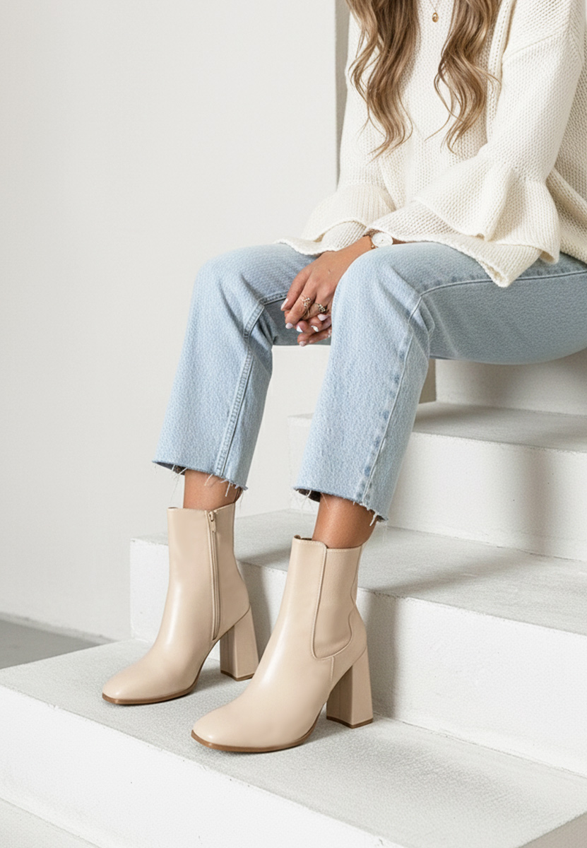 Tronchetti chelsea donna Anaela beige