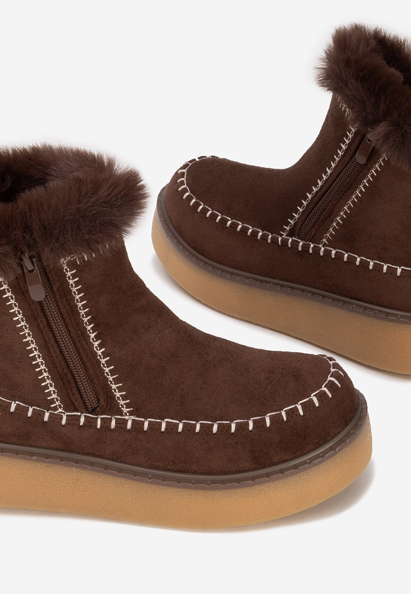 Stivaletti con plateau Delyra V2 marrone