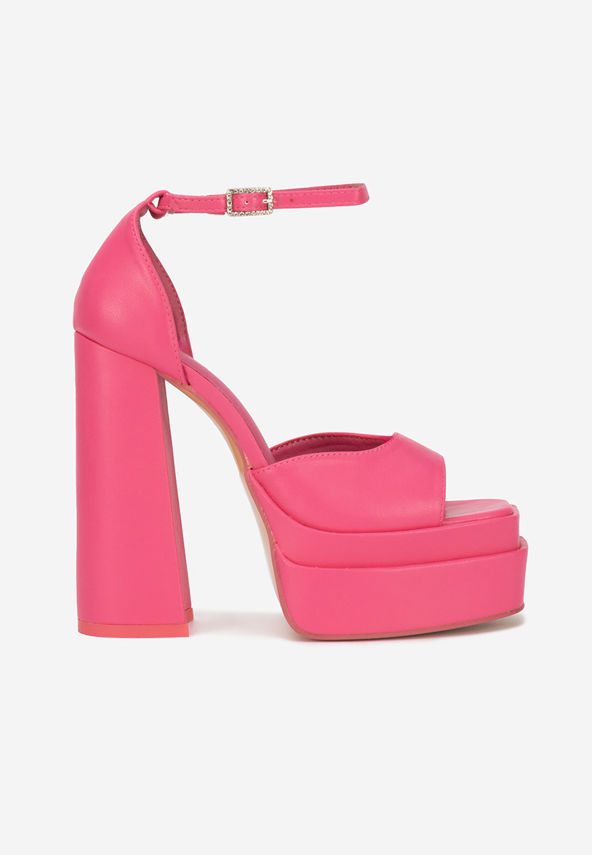 Sandali con tacco largo Riza V2 Fucsia