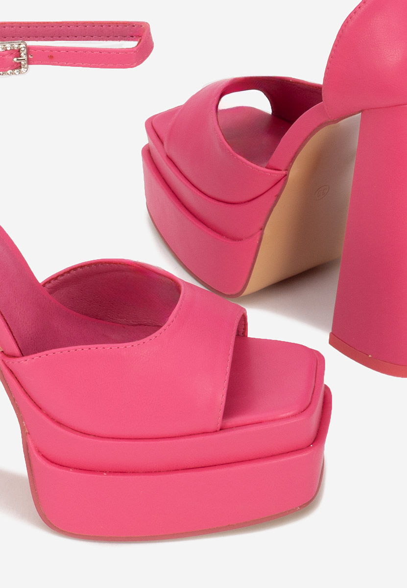 Sandali con tacco largo Riza V2 Fucsia