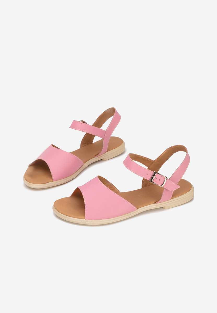 Sandali cuoio Viadana fucsia