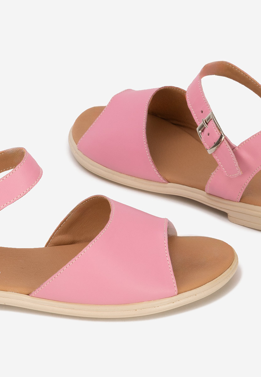 Sandali cuoio Viadana fucsia