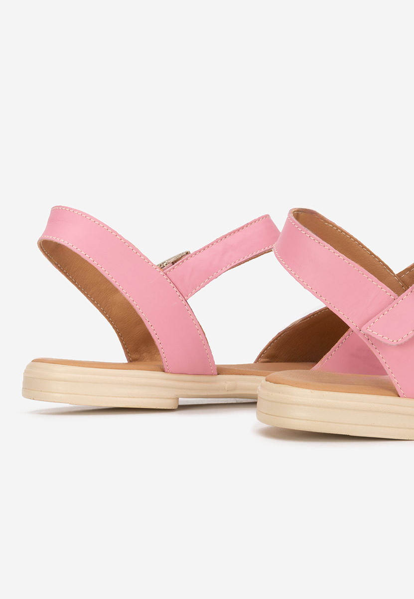 Sandali cuoio Viadana fucsia