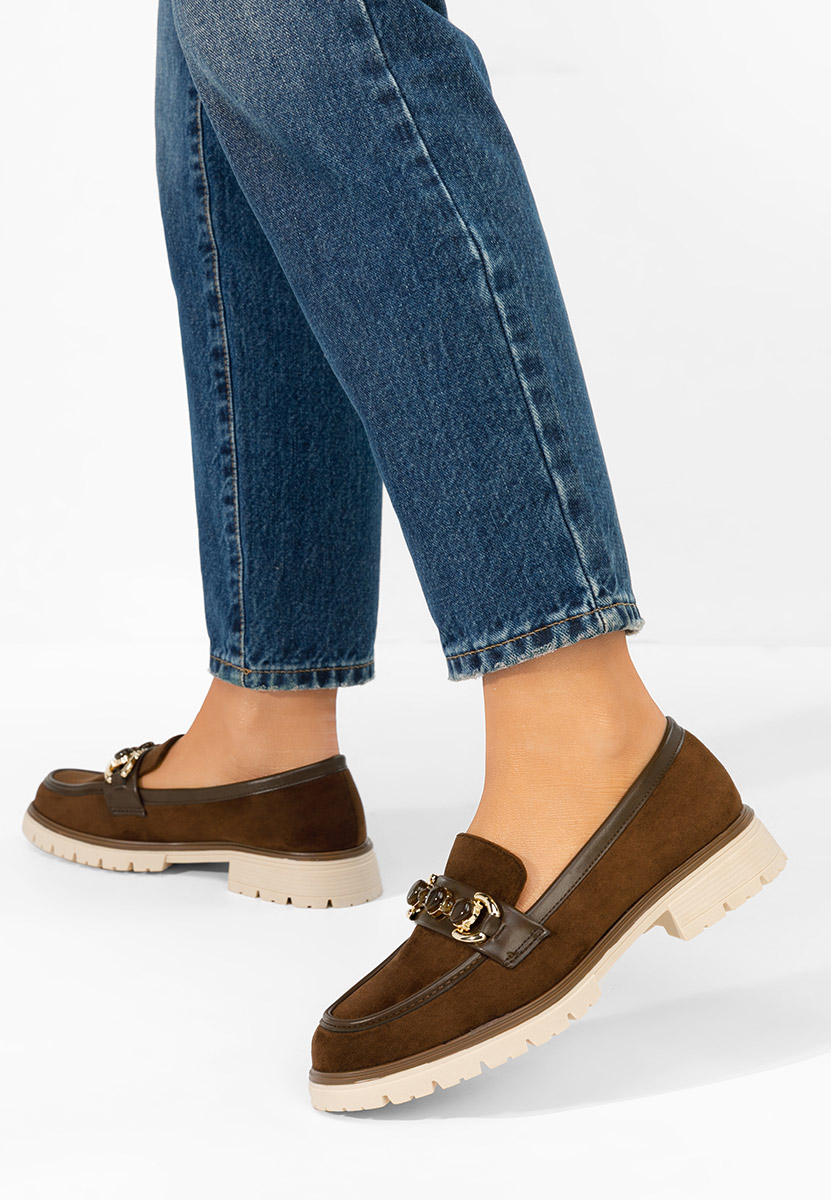 Mocassini da donna Amberlin marrone