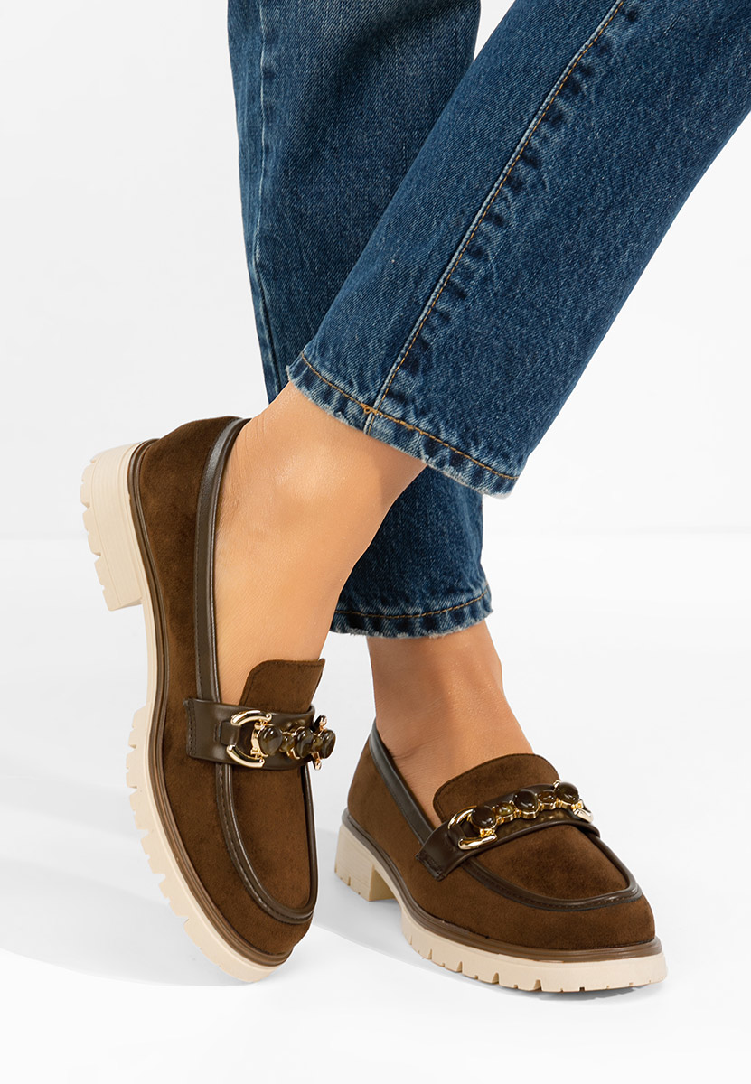 Mocassini da donna Amberlin marrone