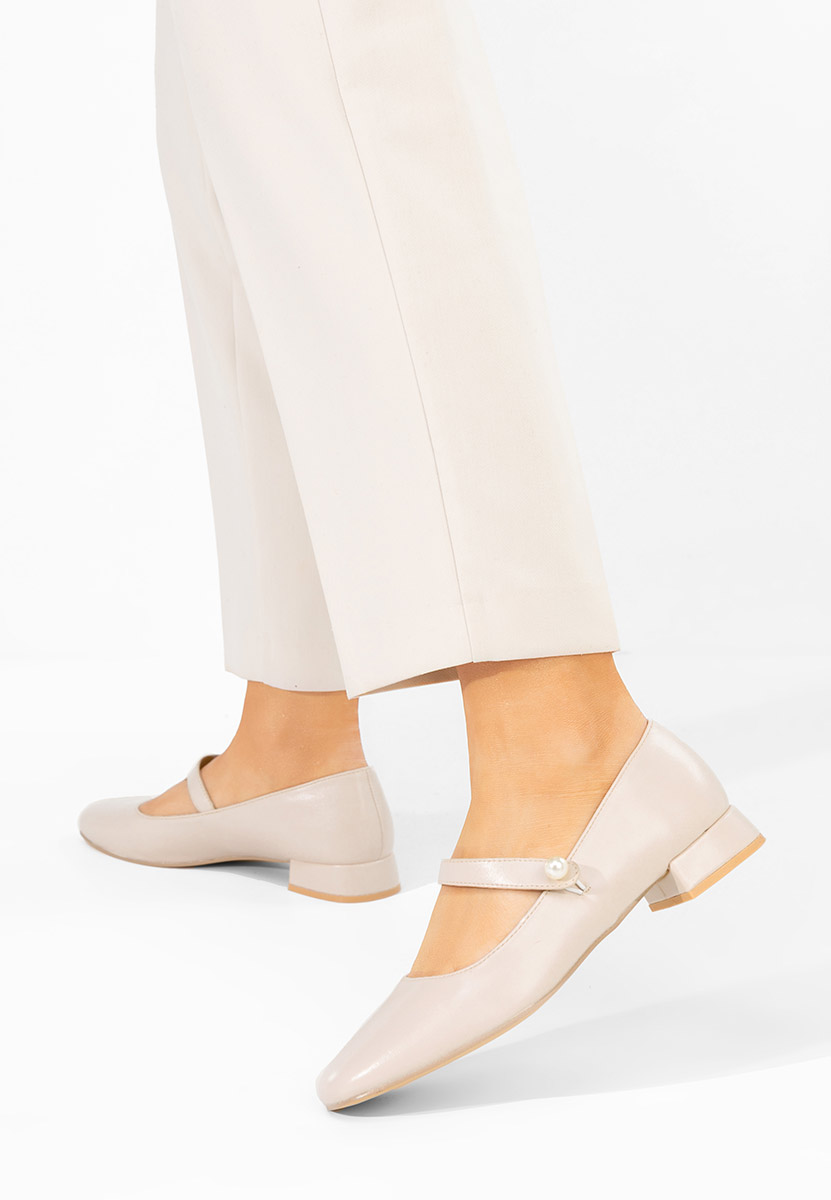 Décolleté tacco basso Jenelle beige