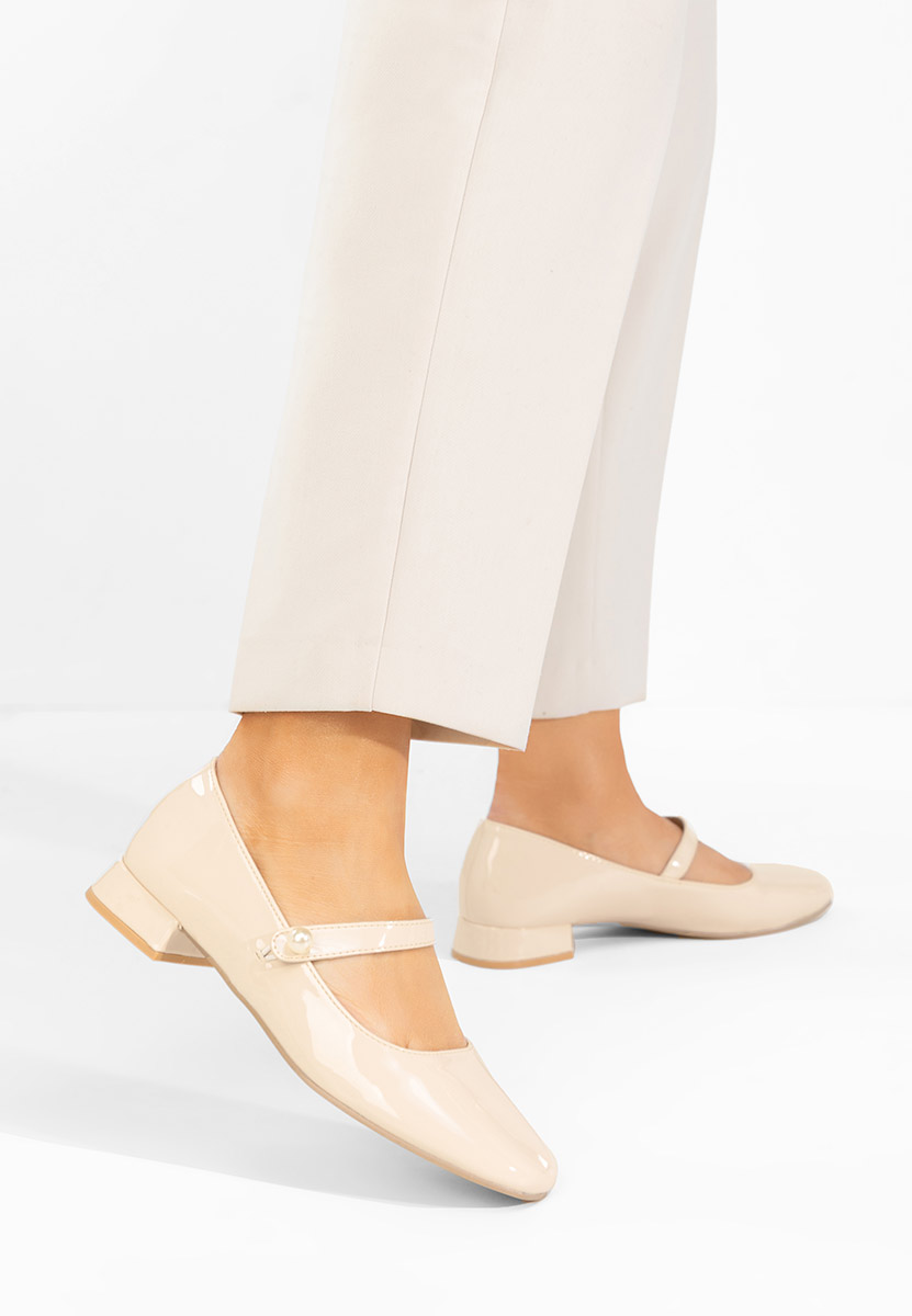 Décolleté tacco basso Jenelle V2 beige